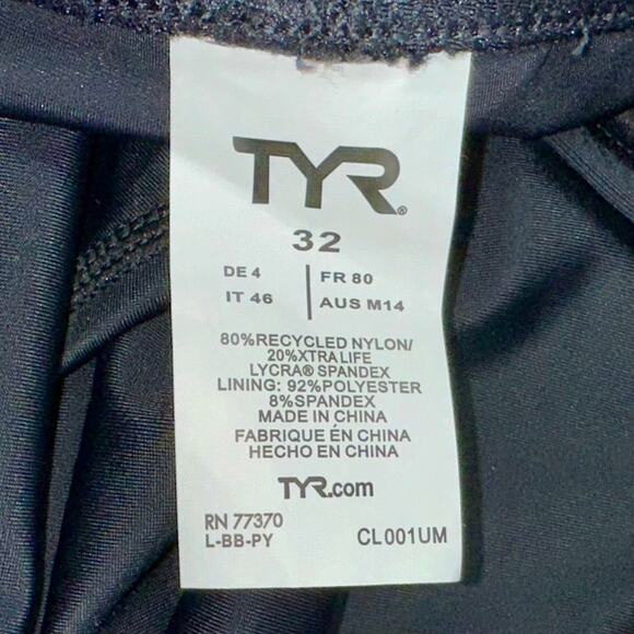 NWT TYR Men’s Alliance Splice Jammer Black Red Swimsuit Size 32 - Picture 7 of 13